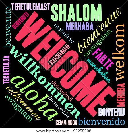 Welcome International Word Cloud