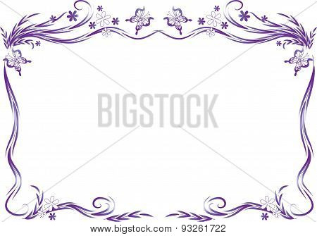 butterfly and flowers background