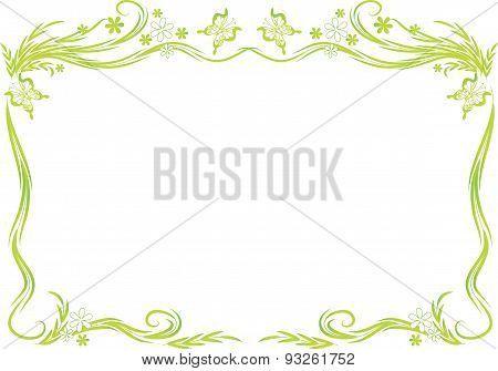 butterfly and flowers background
