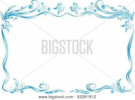 butterfly and flowers background