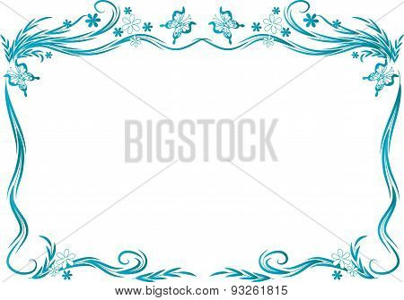 butterfly and flowers background