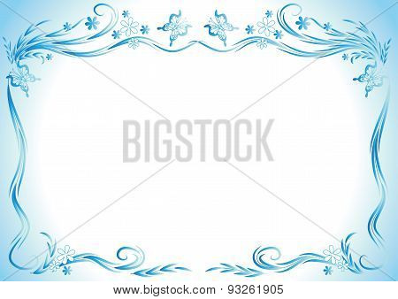 butterfly and flowers background