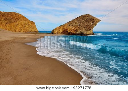 Almeria Playa del Monsul beach at Cabo de Gata in Spain