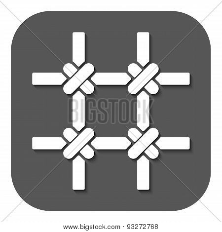 The Prison Bars Icon. Grid Symbol. Flat