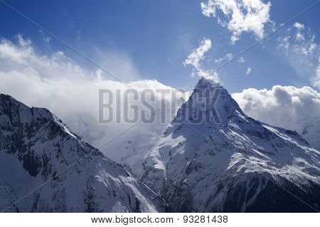 Cloudy Mountains At Evening