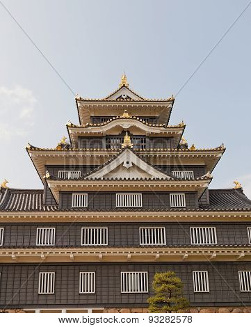 Main Keep Of Okayama Castle, Japan. National Historic Site