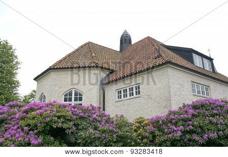 Old bathing house building detail