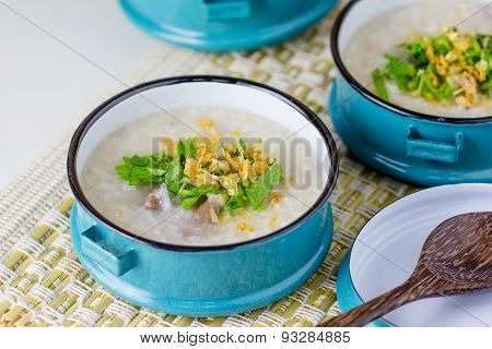 Rice Congee Mixed With Meat