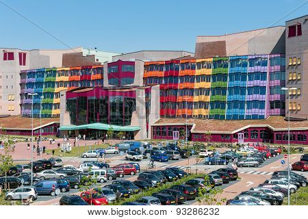 People Visiting The New Modern Isala Hospital In Zwolle, The Netherlands