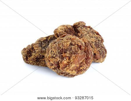 Organic Brown Cane Sugar Isolated On White Background