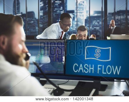 Saving Cash Flow Accounting Money Icon Concept