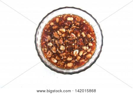 Sweet fish sauce ready to serve Thai traditional food and dessert style