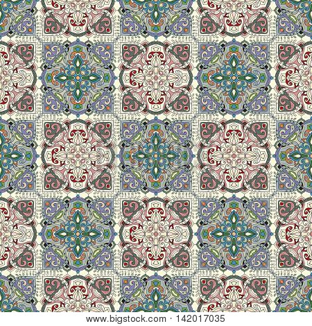 Beautiful Vintage seamless pattern. Ornament. Unusual. Indian motif. For your design.