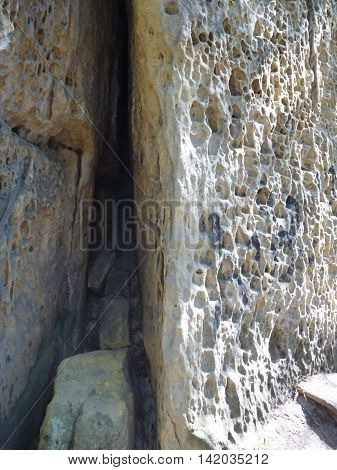 Eroded Textured Sandstone Rock Formations