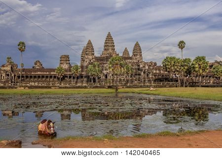 Anghor Watt temple from Siem Reap, Cambodia