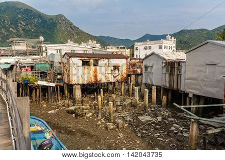Tai O fishing village located in Lantau Island Hong Kong China