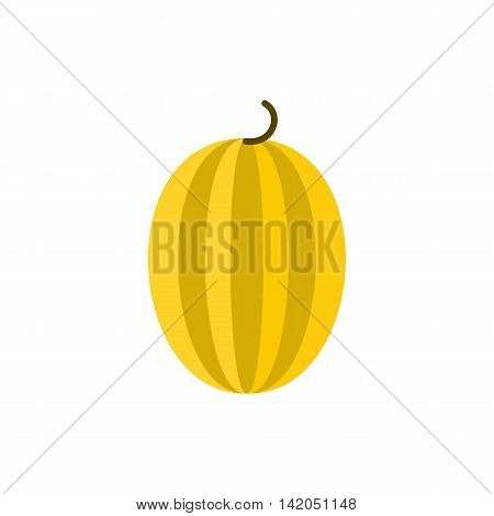 Melon icon in flat style on a white background