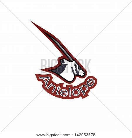 the logo with the image of the antelope on white background