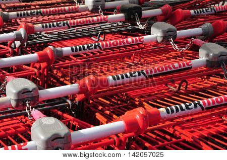 Frejus; France - april 19 2016 : close up of market cars