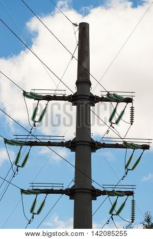 Insulators of Power line are support the conductors and withstand both the normal operating voltage and surges due to switching and lightning.