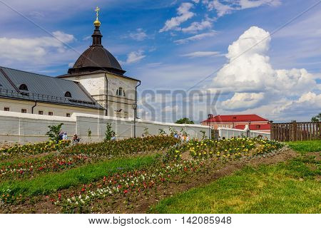 Sviyazhsk island, Russia - June 12, 2016: The Church on the island of Sviyazhsk in the June 12, 2016, Sviyazhsk island, Tatarstan, Russia.