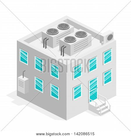 Isometric Facade Of Building