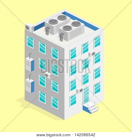 Isometric Facade Of Building