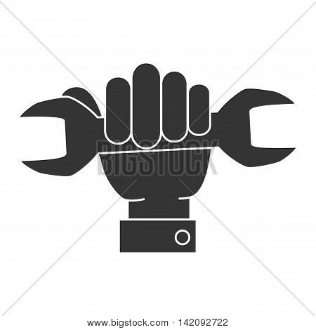 tool hand wrench mechanical storage service repair enginneering vector graphic isolated and flat illustration