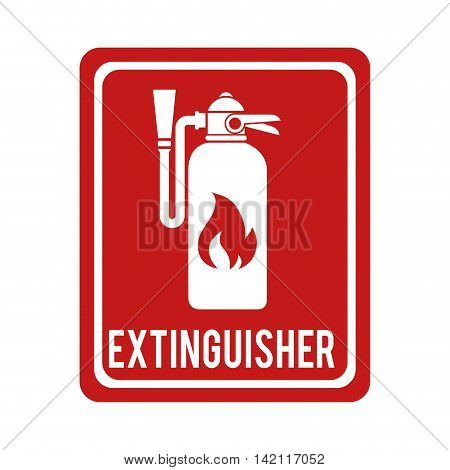 extinguisher sign flame foam bottle prevention fire vector graphic isolated illustration