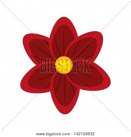 flat design Tropical flower icon vector illustration