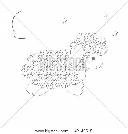 Vector flat illustration for print. Greeting inviting card. (Eid Al Adha) Festival of Sacrifice celebration.