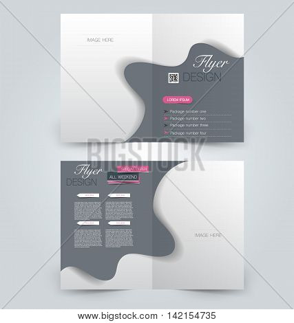 Abstract Flyer Design Background. Brochure Template. Can Be Used For Magazine Cover, Business Mockup