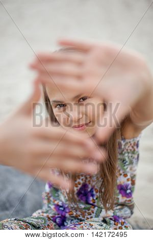 Girl Showing Hand Gestures
