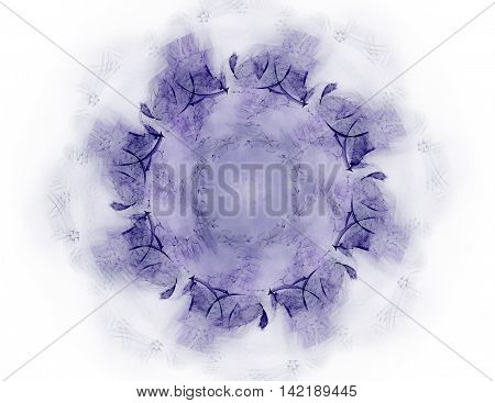 Particles of abstract fractal forms on the subject of nuclear physics science and graphic design. Geometry sacred futuristic quantum digital hologram texture in development wave surreal design.