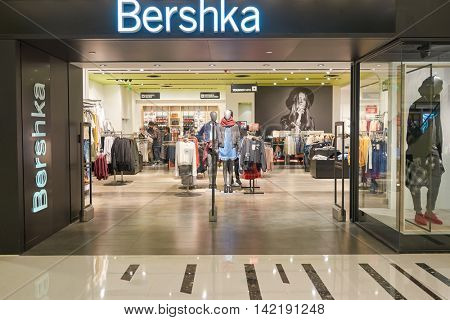 HONG KONG - CIRCA JANUARY, 2016: Bershka store in Hong Kong. Bershka is a retailer and part of the Spanish Inditex group