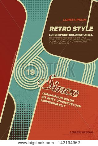Grunge retro poster. Vintage typography. Vector illustration.