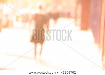 City commuters at sunset. Blurred background image for business, modile apps, and other uses.