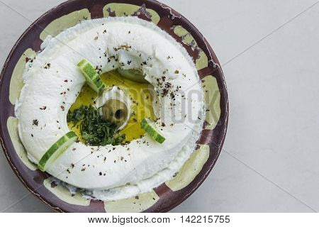 labneh fresh lebanese middle eastern cream cheese dip snack food dip