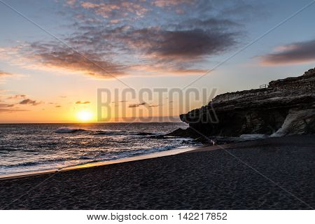 Sunset On The Ajuy Beach - Ajuy Fuerteventura Canary Islands Spain Europe