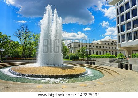 Robert Latham Owen Park And A Fountain