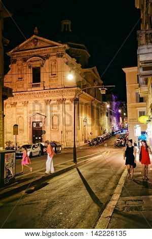 Church Of Santa Maria Ai Monti In Rome In Italy