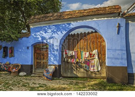 Transylvanian Village Courtyard Entrance