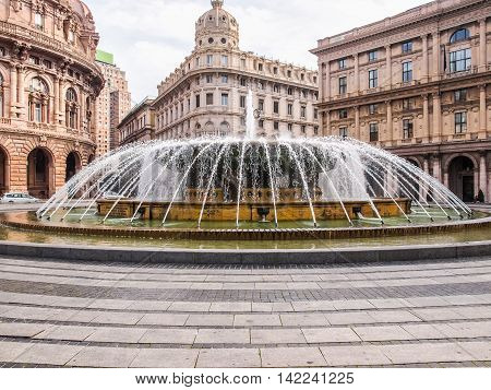 Piazza De Ferrari In Genoa Hdr
