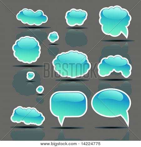 Glare vector bubbles set