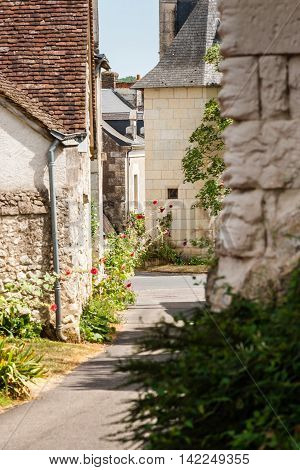 Scene in Crissay-sur-Manse typical French village with charming and romantic images and vistas village in the Loire Valley.