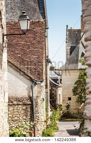 Scene in Crissay-sur-Manse typical French village with charming and romantic images and vistas village in the Loire Valley.