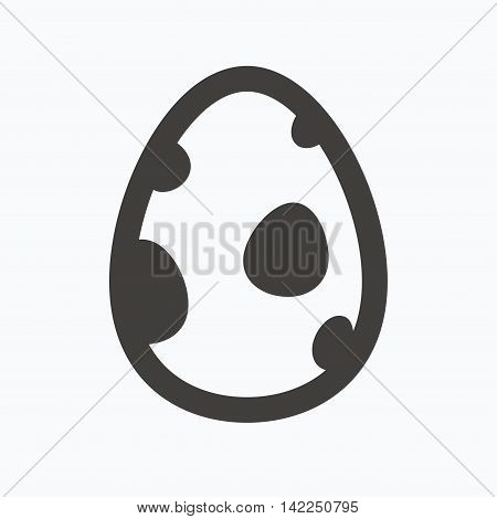 Dinosaur egg icon. Birth symbol. Pokemon egg concept. Gray flat web icon on white background. Vector