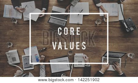 Core Values Principles Morals Concept