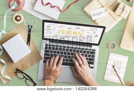 Ideas Lightbulb Musicnote Speech Icon Concept