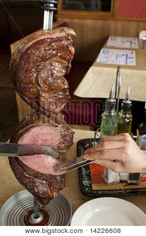 Churrasco de bife brasileiro